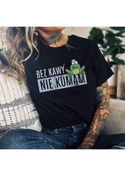 DAMSKA CZARNA KOSZULKA DLA KAWOSZKI ze sklepu Time For Fashion w kategorii Bluzki damskie - zdjęcie 164923334