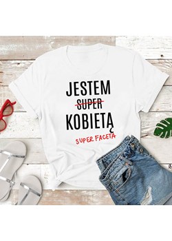 koszulka jestem kobietą super faceta ze sklepu Time For Fashion w kategorii Bluzki damskie - zdjęcie 164923453