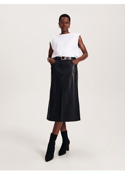 Reserved - Spódnica z imitacji skóry - czarny ze sklepu Reserved w kategorii Spódnice - zdjęcie 164927250