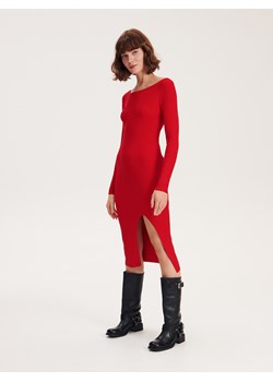 Reserved - Sukienka midi - czerwony ze sklepu Reserved w kategorii Sukienki - zdjęcie 164927404