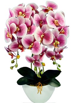 Różowy storczyk orchidea- sztuczne kwiaty 60 cm 3pgbr ze sklepu Pantofelek24.pl Jacek Włodarczyk w kategorii Dekoracje - zdjęcie 164927694