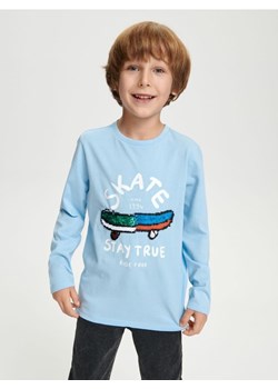 Sinsay - Koszulka z nadrukiem - błękitny ze sklepu Sinsay w kategorii T-shirty chłopięce - zdjęcie 164931423