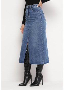 Niebieska Jeansowa Spódnica Maxi z Wysokim Stanem Nicyela ze sklepu Born2be Odzież w kategorii Spódnice - zdjęcie 164931622