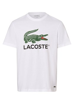 Lacoste T-shirt męski Mężczyźni Bawełna biały nadruk ze sklepu vangraaf w kategorii T-shirty męskie - zdjęcie 164935134
