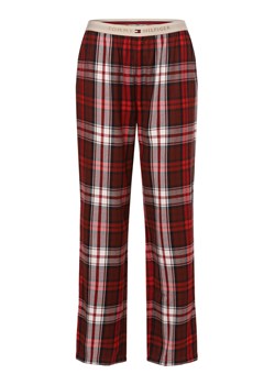 Tommy Hilfiger Damskie spodnie od piżamy Kobiety bordowy w kratkę ze sklepu vangraaf w kategorii Piżamy damskie - zdjęcie 164935142