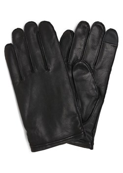 BOSS Skórzane rękawiczki Mężczyźni skóra czarny jednolity ze sklepu vangraaf w kategorii Rękawiczki męskie - zdjęcie 164935193