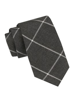 Wełniany Krawat - Alties - Grafitowy, Prostokąty KRALTS0985 ze sklepu JegoSzafa.pl w kategorii Krawaty - zdjęcie 164935764