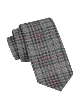Wełniany Krawat - Alties - Popiel w Drobną Kratkę KRALTS1003 ze sklepu JegoSzafa.pl w kategorii Krawaty - zdjęcie 164935792