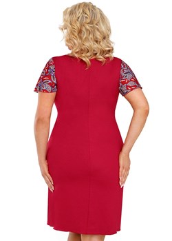 Koszula nocna damska bordowa plus size Rita, Kolor bordowy, Rozmiar 4XL, Donna ze sklepu Primodo w kategorii Koszule nocne - zdjęcie 164939102