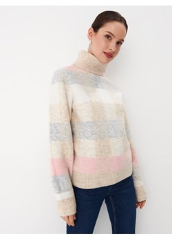 Mohito - Wzorzysty sweter z golfem - Różowy ze sklepu Mohito w kategorii Swetry damskie - zdjęcie 164951820