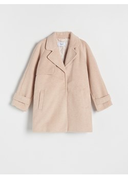 Reserved - Ocieplany płaszcz - beżowy ze sklepu Reserved w kategorii Płaszcze dziewczęce - zdjęcie 164954132