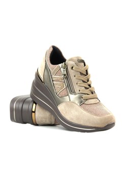 Sneakersy damskie na koturnie - INBLU IN-360 beżowe ze sklepu ulubioneobuwie w kategorii Buty sportowe damskie - zdjęcie 164954291