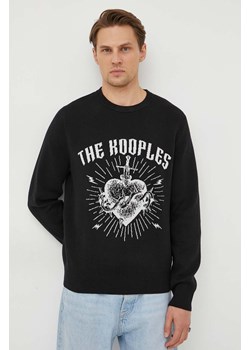 The Kooples sweter z domieszką wełny męski kolor czarny ze sklepu ANSWEAR.com w kategorii Swetry męskie - zdjęcie 165004961