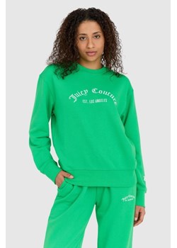 JUICY COUTURE Zielona bluza damska saoirse recycled z haftowanym logo, Wybierz rozmiar XS ze sklepu outfit.pl w kategorii Bluzy damskie - zdjęcie 165007400