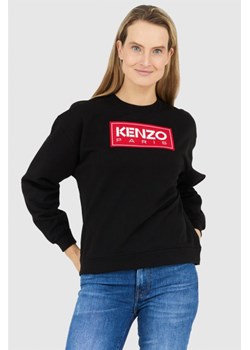 KENZO Czarna bluza damska z aplikacją z logo, Wybierz rozmiar L ze sklepu outfit.pl w kategorii Bluzy damskie - zdjęcie 165007414