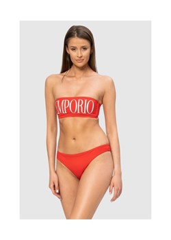 EMPORIO ARMANI Czerwone bikini z białym logo, Wybierz rozmiar M ze sklepu outfit.pl w kategorii Stroje kąpielowe - zdjęcie 165007453