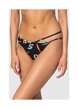 MOSCHINO Czarny dół od bikini w neonowe litery, Wybierz rozmiar L ze sklepu outfit.pl w kategorii Stroje kąpielowe - zdjęcie 165007602
