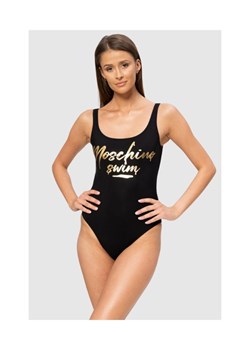 MOSCHINO Czarny strój kąpielowy ze złotym logo, Wybierz rozmiar L ze sklepu outfit.pl w kategorii Stroje kąpielowe - zdjęcie 165007624
