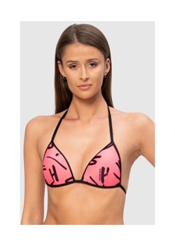 MOSCHINO Różowa góra od bikini w litery, Wybierz rozmiar L ze sklepu outfit.pl w kategorii Stroje kąpielowe - zdjęcie 165007630