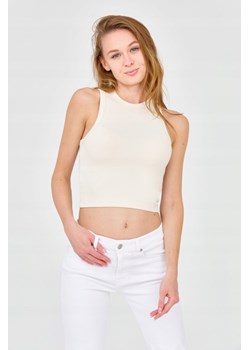 GUESS Damski beżowy top, Wybierz rozmiar XL ze sklepu outfit.pl w kategorii Bluzki damskie - zdjęcie 165008111