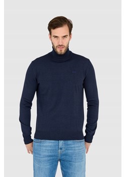 LA MARTINA Granatowy sweter męski z golfem, Wybierz rozmiar XL ze sklepu outfit.pl w kategorii Swetry męskie - zdjęcie 165009070