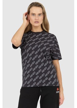KENZO Czarny t-shirt damski w logo, Wybierz rozmiar L ze sklepu outfit.pl w kategorii Bluzki damskie - zdjęcie 165009243