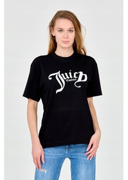 JUICY COUTURE Czarny t-shirt damski Amanza, Wybierz rozmiar M ze sklepu outfit.pl w kategorii Bluzki damskie - zdjęcie 165009553