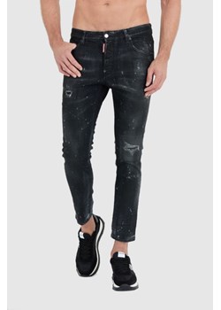 DSQUARED2 Czarne jeansy black ring studs wash skater jeans, Wybierz rozmiar 52 ze sklepu outfit.pl w kategorii Jeansy męskie - zdjęcie 165009760