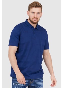 ARMANI EXCHANGE Granatowa męska koszulka polo w logo, Wybierz rozmiar L ze sklepu outfit.pl w kategorii T-shirty męskie - zdjęcie 165009900