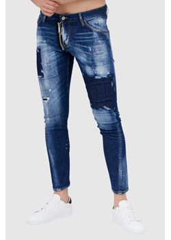 DSQUARED2 Niebieskie jeansy męskie sexy twist jean, Wybierz rozmiar 48 ze sklepu outfit.pl w kategorii Jeansy męskie - zdjęcie 165009913