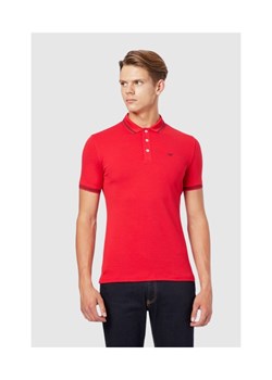 EMPORIO ARMANI Męska, czerwona, koszulka polo, Rozmiar M ze sklepu outfit.pl w kategorii T-shirty męskie - zdjęcie 165010052