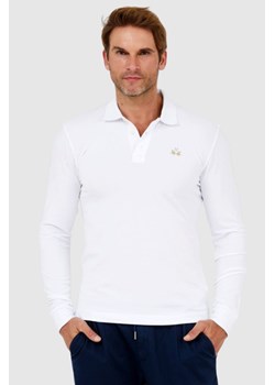 LA MARTINA Białe polo z długim rękawem, Wybierz rozmiar 3XL ze sklepu outfit.pl w kategorii T-shirty męskie - zdjęcie 165010294