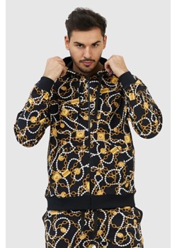MOSCHINO Rozpinana bluza męska w złote łańcuchy, Wybierz rozmiar S ze sklepu outfit.pl w kategorii Bluzy męskie - zdjęcie 165011020