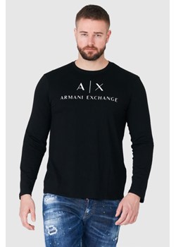 ARMANI EXCHANGE Czarny longsleeve męski z logo, Wybierz rozmiar L ze sklepu outfit.pl w kategorii T-shirty męskie - zdjęcie 165011393