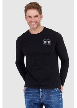 LA MARTINA Czarny longsleeve męski z bawełny, Wybierz rozmiar XXL ze sklepu outfit.pl w kategorii T-shirty męskie - zdjęcie 165011533