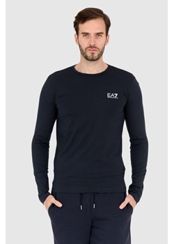 EA7 Granatowy longsleeve męski, Wybierz rozmiar XXL ze sklepu outfit.pl w kategorii T-shirty męskie - zdjęcie 165011563