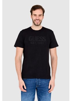 GUESS T-shirt czarny slim fit, Wybierz rozmiar S ze sklepu outfit.pl w kategorii T-shirty męskie - zdjęcie 165013581