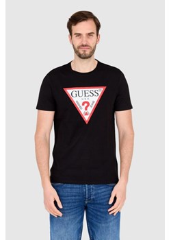 GUESS T-shirt czarny slim fit, Rozmiar M ze sklepu outfit.pl w kategorii T-shirty męskie - zdjęcie 165014151