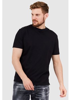 VALENTINO Czarny t-shirt męski z ćwiekami, Wybierz rozmiar M ze sklepu outfit.pl w kategorii T-shirty męskie - zdjęcie 165014393