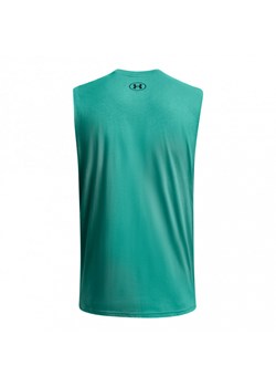 Męski top treningowy Under Armour Project Rock SMS SL Tank Q4 - turkusowy ze sklepu Sportstylestory.com w kategorii T-shirty męskie - zdjęcie 165017772