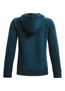 Chłopięca bluza treningowa nierozpinana z kapturem UNDER ARMOUR RIVAL FLEECE HOODIE - morska ze sklepu Sportstylestory.com w kategorii Bluzy męskie - zdjęcie 165017973