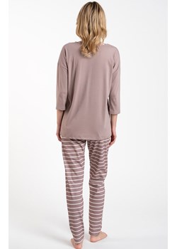 Piżama damska w paski cappuccino w rękawem 3/4 Betty, Kolor cappuccino, Rozmiar M, Italian Fashion ze sklepu Intymna w kategorii Piżamy damskie - zdjęcie 165018472