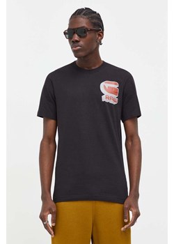 G-Star Raw t-shirt bawełniany męski kolor czarny z nadrukiem ze sklepu ANSWEAR.com w kategorii T-shirty męskie - zdjęcie 165026472