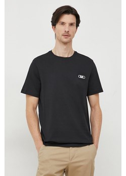 Michael Kors t-shirt bawełniany męski kolor czarny z aplikacją ze sklepu ANSWEAR.com w kategorii T-shirty męskie - zdjęcie 165026481