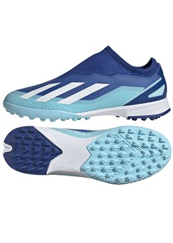 Buty piłkarskie adidas X Crazyfast.3 Ll Tf Jr IE1500 niebieskie ze sklepu ButyModne.pl w kategorii Buty sportowe dziecięce - zdjęcie 165029213