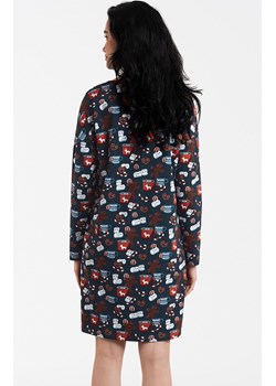 Koszula nocna damska świąteczna Makala, Kolor granatowy-wzór, Rozmiar S, Italian Fashion ze sklepu Primodo w kategorii Koszule nocne - zdjęcie 165029734