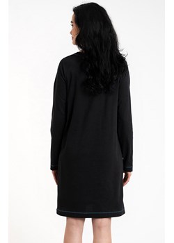 Koszula nocna damska czarna na długi rękaw Olza, Kolor czarny, Rozmiar S, Italian Fashion ze sklepu Primodo w kategorii Koszule nocne - zdjęcie 165029742