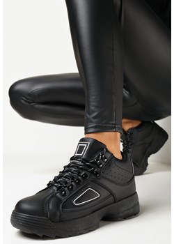 Czarne Sneakersy na Platformie Aonari ze sklepu born2be.pl w kategorii Buty sportowe damskie - zdjęcie 165041644