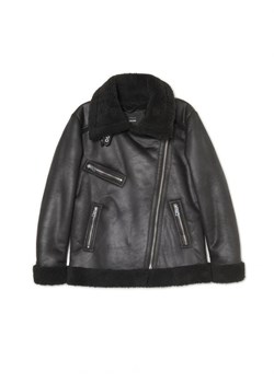 Cropp - Czarna dwuwarstwowa kurtka - czarny ze sklepu Cropp w kategorii Kurtki damskie - zdjęcie 165043891