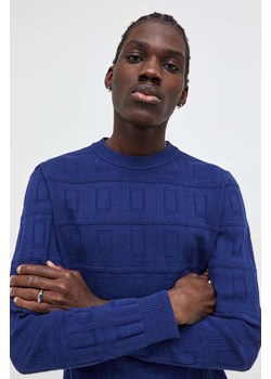 G-Star Raw sweter męski kolor niebieski ze sklepu ANSWEAR.com w kategorii Swetry męskie - zdjęcie 165044202